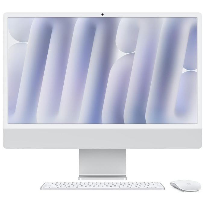 APPLE iMac da 24'' con display Retina 4.5K chip Apple M4 con CPU a 10 core e GPU a 10 core 16GB SSD da 512GB - Argento