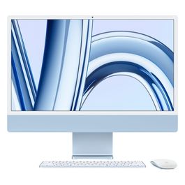 Apple iMac con Chip M3 CPU 8-Core GPU 10-Core Display Retina 4.5K 24" 8Gb di Memoria Unificata 256Gb di Archiviazione SSD Accessori in Tinta Color Azzurro