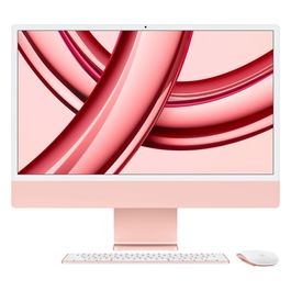 Apple iMac con Chip M3 CPU 8-Core GPU 10-Core Display Retina 4.5K 24" 8Gb di Memoria Unificata 512Gb di Archiviazione SSD Accessori in Tinta Color Rosa