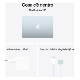 MacBook Air 13.6" M4 16GB 256GB SSD Celeste Laptop Ultraleggero Portatile