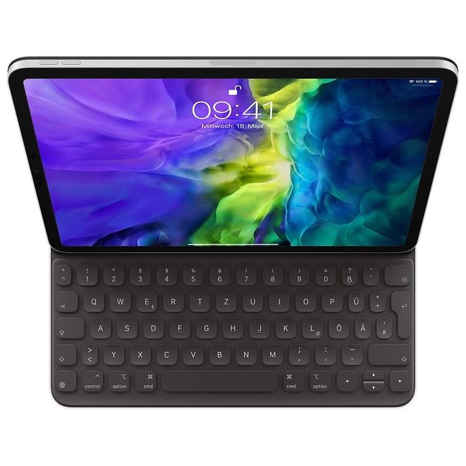 Apple Smart Custodia Tastiera per iPad Pro 11'' Nero QWERTZ Tedesco