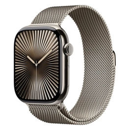 Watch 10 42mm GPS + Cellular Cassa in titanio naturale con Loop in maglia milanese naturale