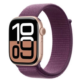 Watch 10 42mm GPS + Cellular Cassa in alluminio oro rosa con Sport Loop prugna