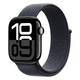 Watch 10 42mm GPS Cassa in alluminio Jet Black con Sport Loop inchiostro