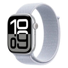 Watch 10 46mm GPS + Cellular Cassa in alluminio color argento con Sport Loop nuvola azzurra