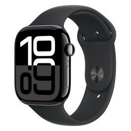 Watch 10 46mm GPS Cassa in alluminio Jet Black con Cinturino Sport nero - M/L