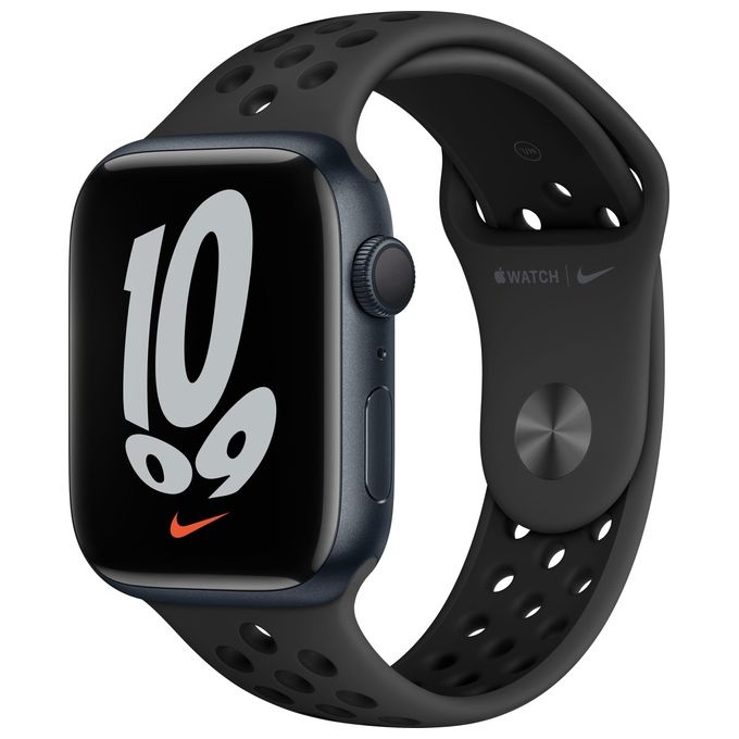 Apple Watch Nike 7 GPS 45mm Alluminio Mezzanotte Sport Antracite/Nero