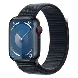 Apple Watch 9 41mm GPS + Cellular Cassa in Alluminio Mezzanotte e Sport Loop Mezzanotte