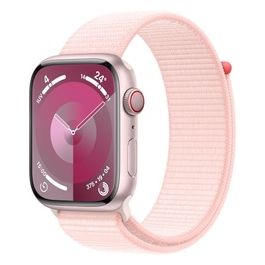 Apple Watch 9 41mm GPS + Cellular Cassa in Alluminio Rosa e Sport Loop Rosa Confetto