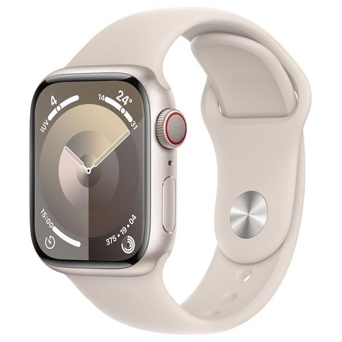 Apple Watch 9 41mm GPS + Cellular Cassa in Alluminio Galassia e Cinturino Sport Galassia S/M