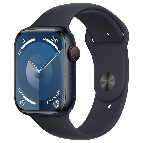 Apple Watch 9 41mm GPS + Cellular Cassa in Alluminio Mezzanotte e Cinturino Sport Mezzanotte S/M
