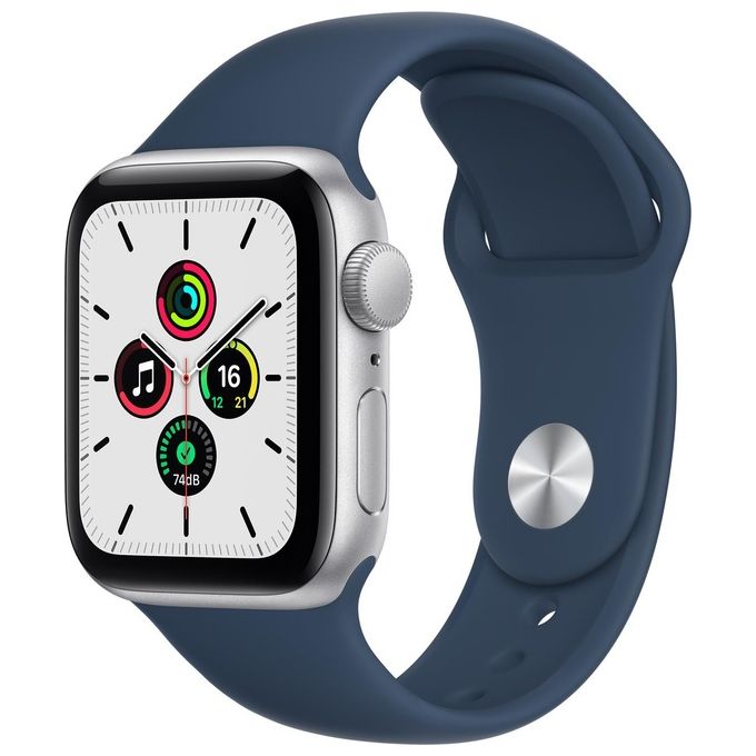 Apple Watch SE 40mm Silver Aluminium Case Abyss Blue Sport Band EU