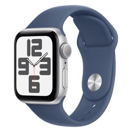 Watch SE 40mm GPS Cassa in alluminio color argento con Cinturino Sport denim - S/M