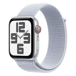 Watch SE 44mm GPS + Cellular Cassa in alluminio color argento con Sport Loop nuvola azzurra