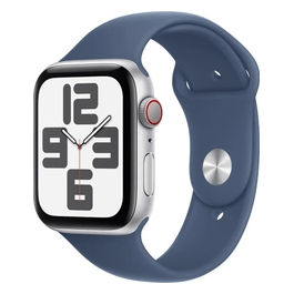 Watch SE 44mm GPS + Cellular Cassa in alluminio color argento con Cinturino Sport denim - M/L
