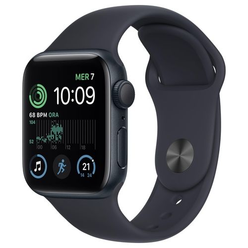 Apple Watch SE 40mm GPS Cassa in Alluminio Color Mezzanotte Cinturino Sport Regular