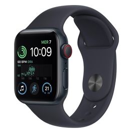 Apple Watch SE 40mm GPS + Cellular Cassa Mezzanotte in Alluminio Cinturino Sport Mezzanotte Regular