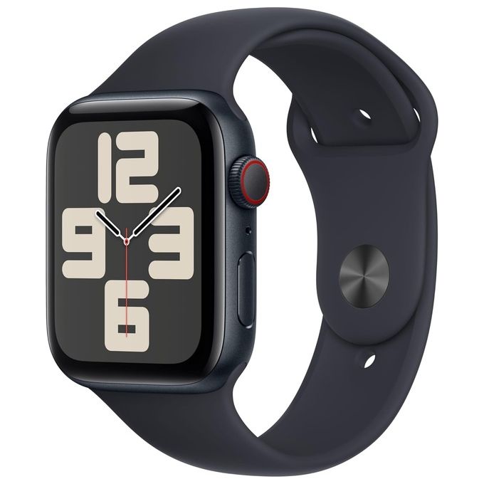 Apple Watch SE 44mm GPS + Cellular Cassa in Alluminio Mezzanotte e Cinturino Sport Mezzanotte S-M