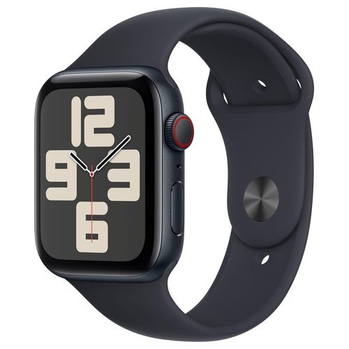 Apple Watch SE 44mm GPS + Cellular Cassa in Alluminio Mezzanotte e Cinturino Sport Mezzanotte S/M