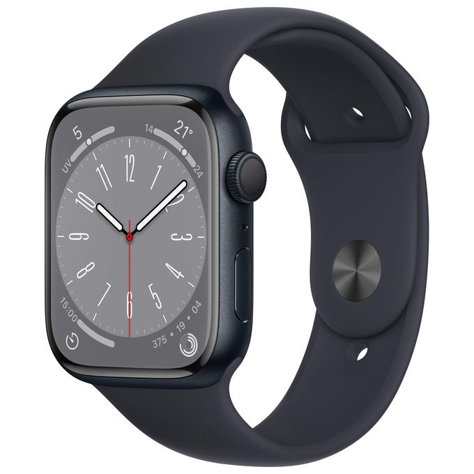 Image of Apple Watch Serie8 45mm Midnight Aluminium Case Midnight Sport Band EU