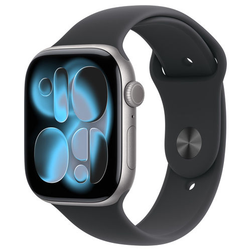 Watch Series 11 46mm GPS + Cellular Alluminio Grigio Siderale Sport Band Nero M/L