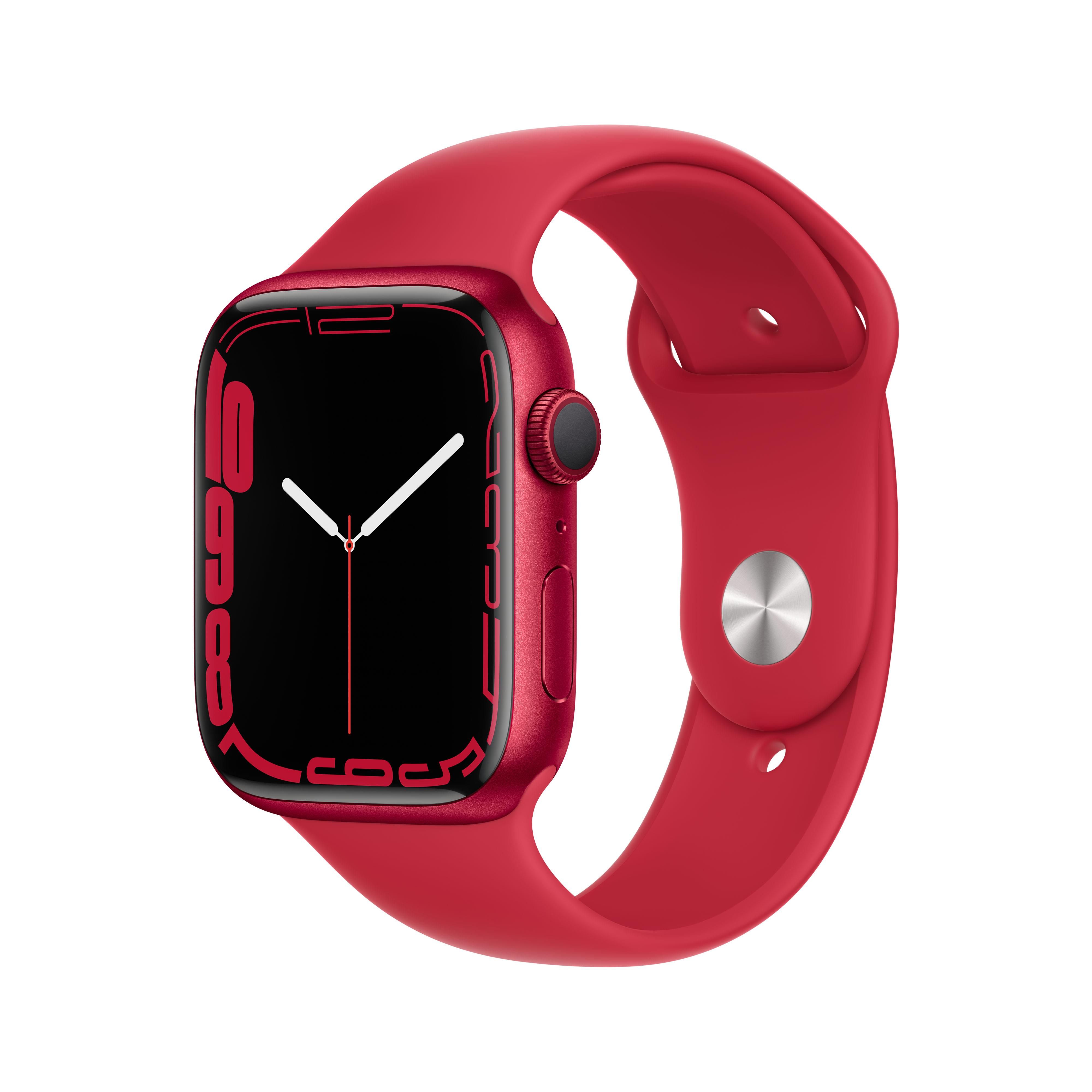 Apple Watch Series 7 GPS Cassa 45mm in Alluminio Rosso con Cinturino Sport  Rosso Regular