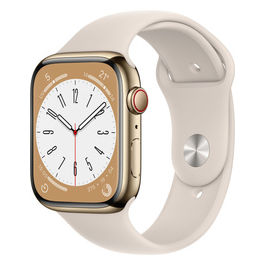 Watch Series 8 GPS Cellular 45mm oro acciaio cinturino sport galassia