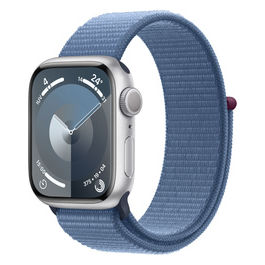 Watch Series 9 GPS 41mm alluminio argento cinturino sport loop blu inverno