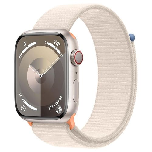 Apple Watch 9 45mm GPS + Cellular Cassa in Alluminio Galassia e Sport Loop Galassia