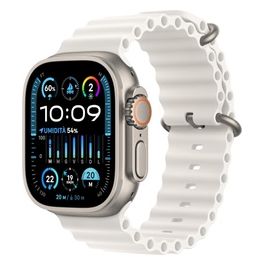 Apple Watch Ultra 2 49mm GPS + Cellular Cassa in Titanio e Cinturino Ocean Bianco