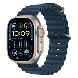 Apple Watch Ultra 2 49mm GPS + Cellular Cassa in Titanio con Cinturino Ocean Blu Italia