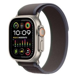 Apple Watch Ultra 2 49mm GPS + Cellular Cassa in Titanio e Trail Loop Blu/Nero S/M