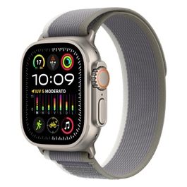 Apple Watch Ultra 2 49mm GPS + Cellular Cassa in Titanio e Trail Loop Verde/Grigio S/M