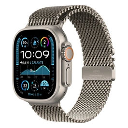 Watch Ultra 2 49mm GPS + Cellular Cassa in Titanio Naturale con Loop in maglia milanese in titanio naturale - Large