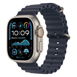 Watch Ultra 2 49mm GPS + Cellular Cassa in Titanio Naturale con Cinturino Ocean blu navy