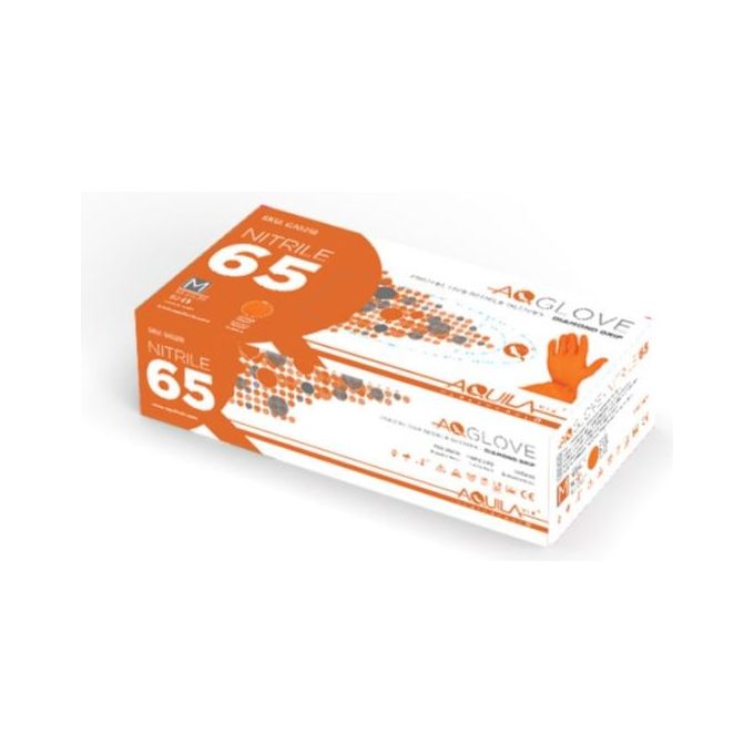 Aquila Healthcare Confezione 50 Guanti Diamon Orange 6.5  L