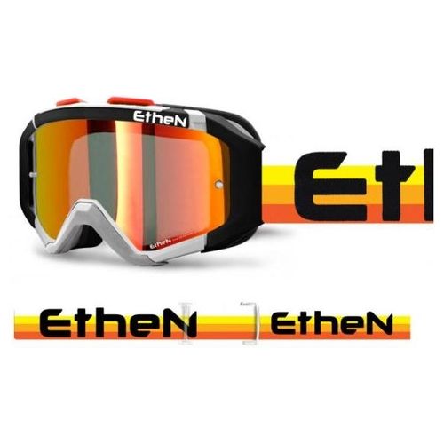 AR0725 Maschera Motocross-Enduro ARES Ethen Gialla - Arancione - Rossa