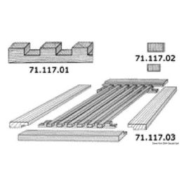 Listello rettangolare teak T039 