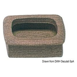 Maniglia teak 40x40 mm 