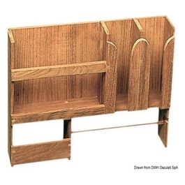 Porta piatti teak 490x106x425 mm 