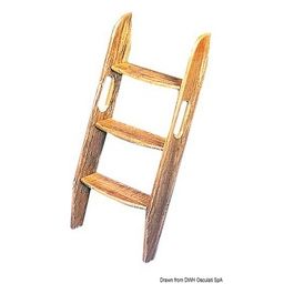 Scaletta teak 101cm 3 gradini 