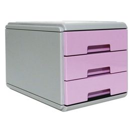Cassettiera Mini 3 Cassetti Colore Lilla Pastello