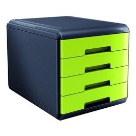 Arda Cassettiera Mydesk 4 Cassetti Verde