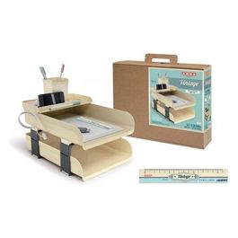 Set 5 Pezzi Scrivania Vintage Milk