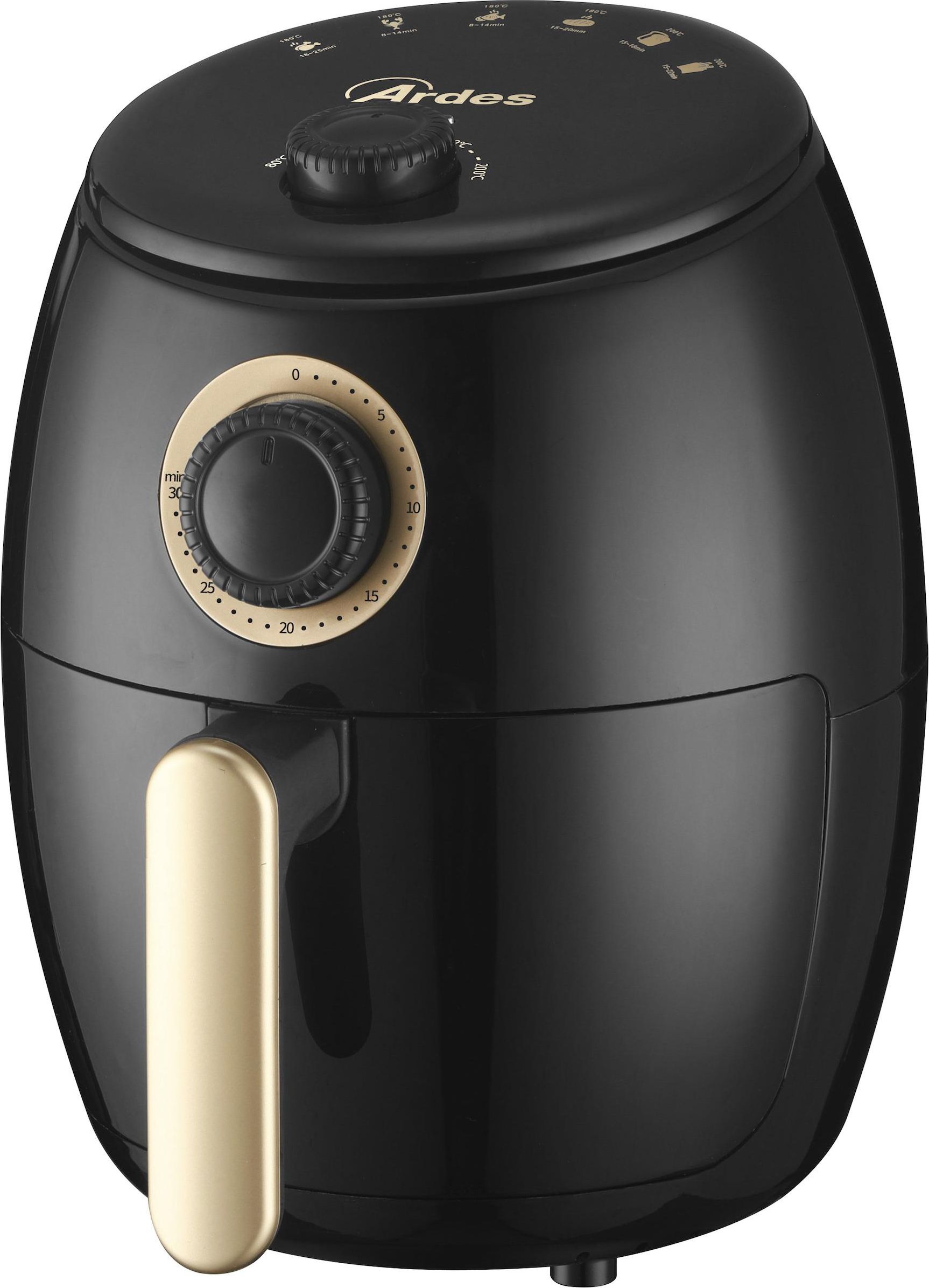 Ardes 1K32 Friggitrice ad Aria 2 Litri 1000 W Nero