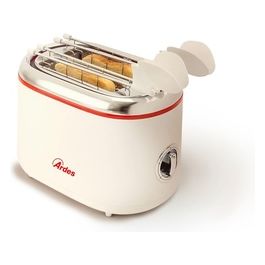 AR1T20 Tosto Cromo Tostapane con Pinze per Toast Farciti 850 W Bianco