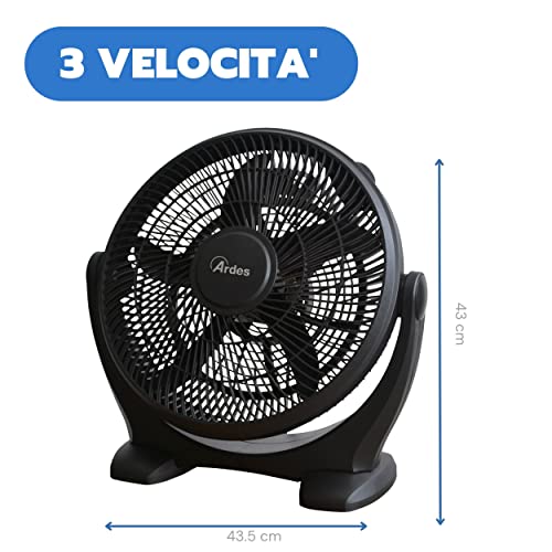 Ardes AR5A35 Ventilatore Portatile da Pavimento con 5 Pale