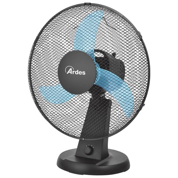 Ardes AR5EA41 Easy 41 PLUS Ventilatore da Tavolo 3 Pale 40cm 3 Livelli di Velocita' Design Premium Total Black