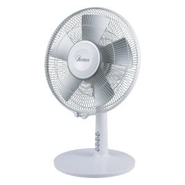 ventilatore da tavolo 40W colore bianco e argento per una climatizzazione efficace