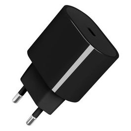 Area Caricatore Smartphone da Parete 20W 1 Porta Usb-C Nero